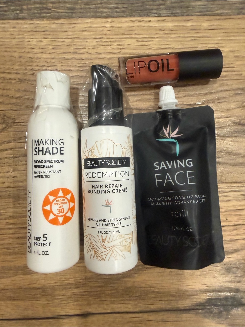 Beauty Society Skincare & Hair Set in White, Black, Copper